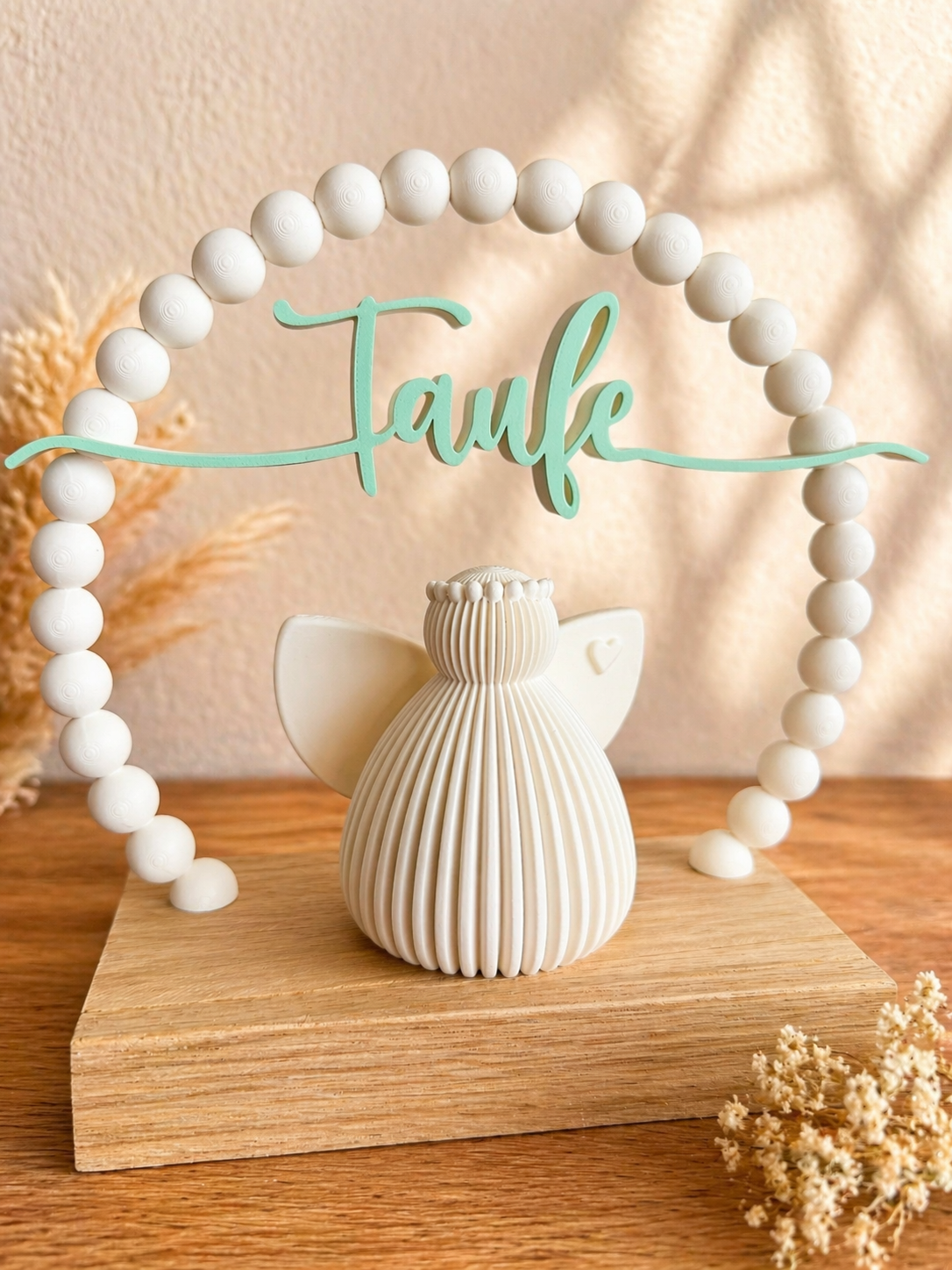 Taufe Aufsteller mit Licht – personalisiert – Geschenk zur Taufe