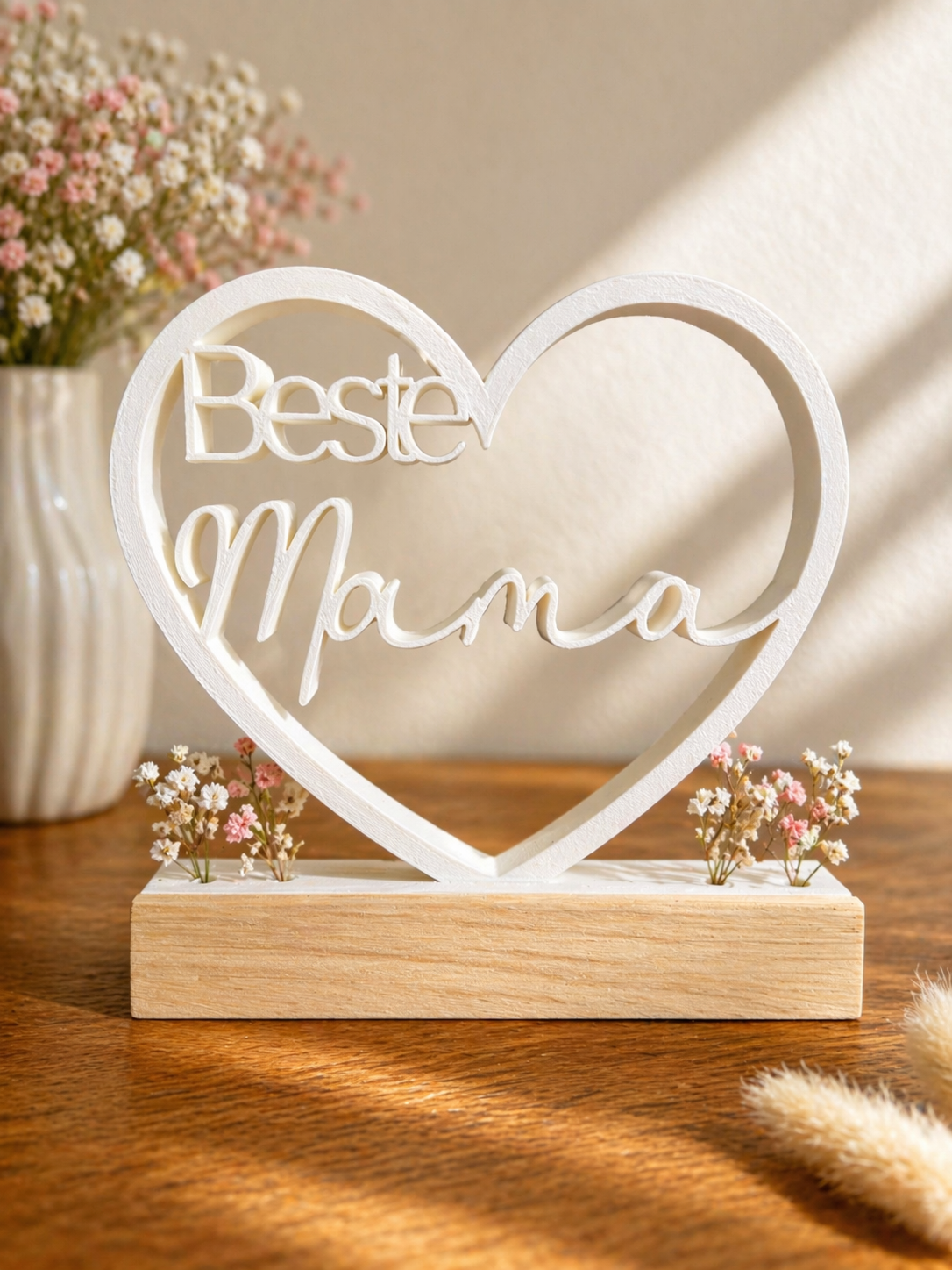 Beste Mama Aufsteller Herz