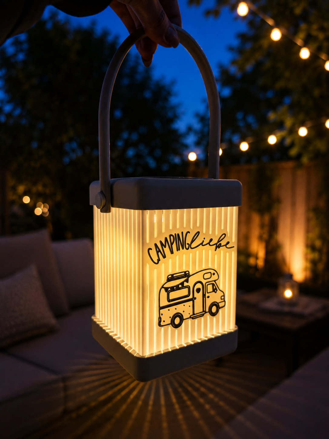 Camping Solarlampe Wohnwagen Wohnmobil | LED Gartenleuchte wetterfest | Camping Deko Geschenk für Camper Terrasse