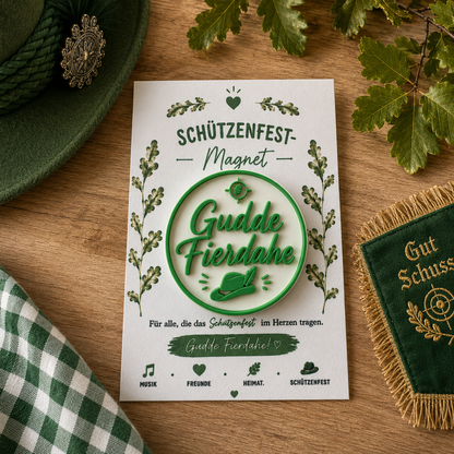 Schützenfest Magnete und Anstecker | Horrido, Echter Ölper, Ümmerich Liebe & Auf der Vogelwiese | Geschenk für Schützenfest Fans
