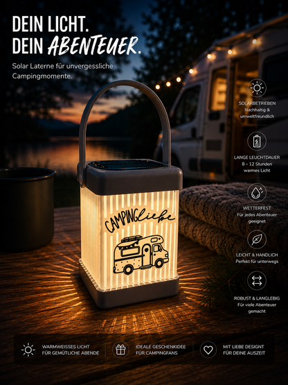 Camping Solarlampe Wohnwagen Wohnmobil | LED Gartenleuchte wetterfest | Camping Deko Geschenk für Camper Terrasse