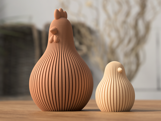Modernes Huhn & Küken Set