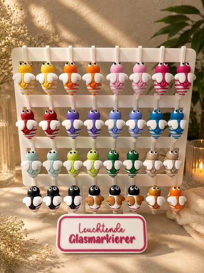 Leuchtende Glasmarkierer Glühwürmchen | Leuchtende Glasanhänger für Getränke, Cocktails, Kindergeburtstag, Feiern & Gartenpartys | Geschenkidee