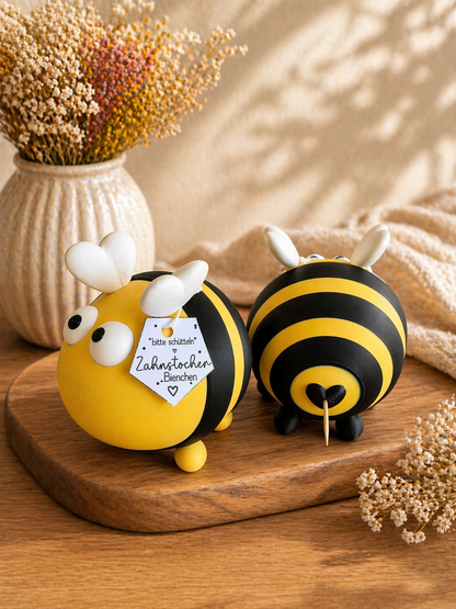 🐝 Zahnstocher-Spender Hummel – Praktisch, niedlich & ein echter Blickfang