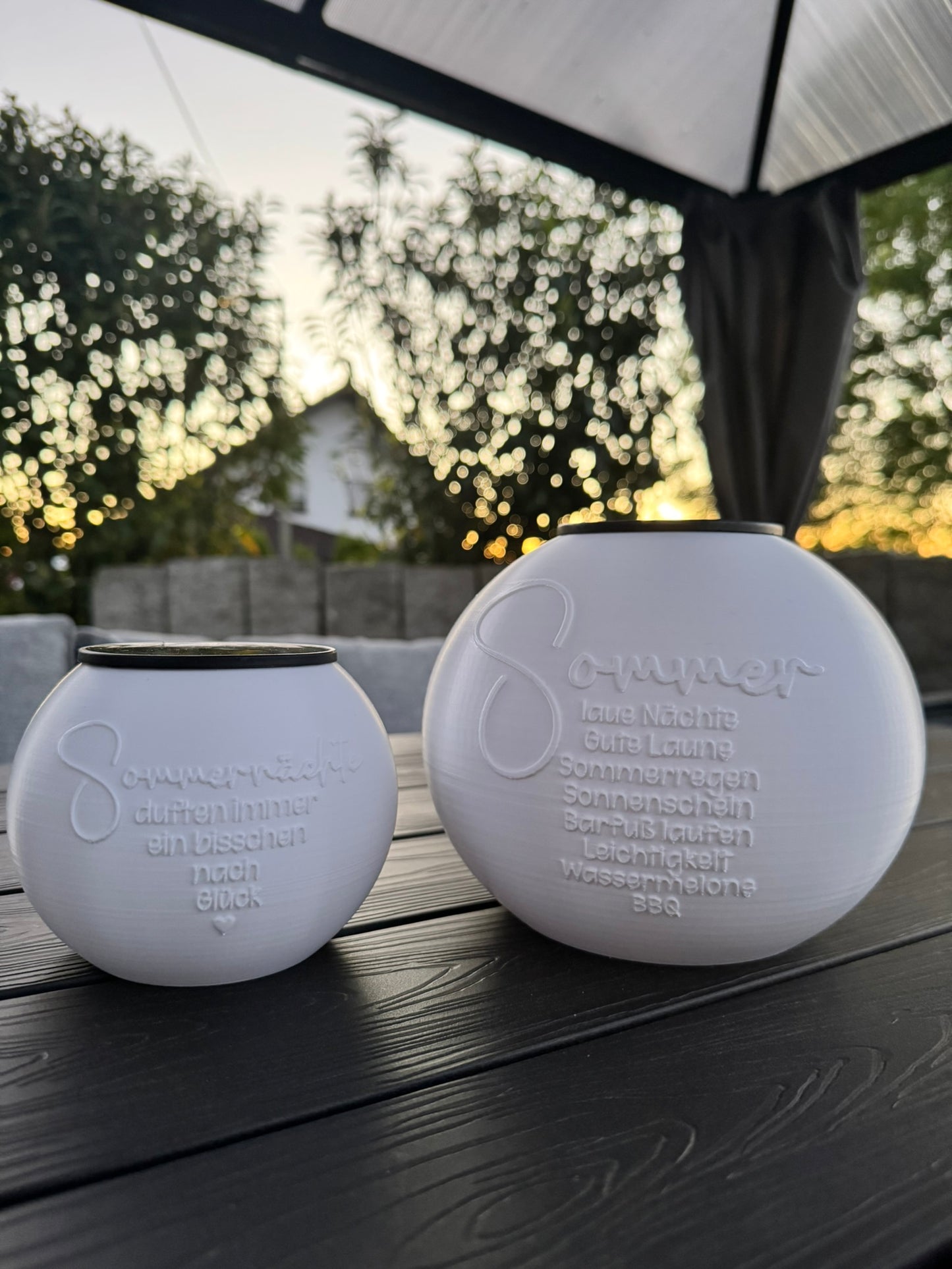 Sommer Solarlampe mit Schriftzug