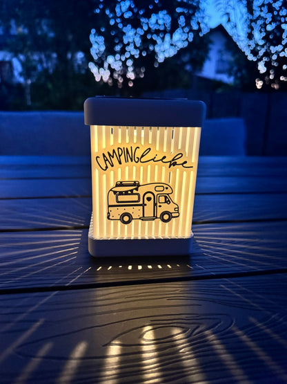 Camping Solarlampe Wohnwagen Wohnmobil | LED Gartenleuchte wetterfest | Camping Deko Geschenk für Camper Terrasse