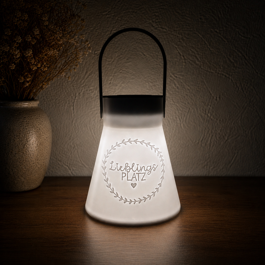 Solarlampe „Lieblingsplatz“ – Gartenlampe mit Solareinsatz